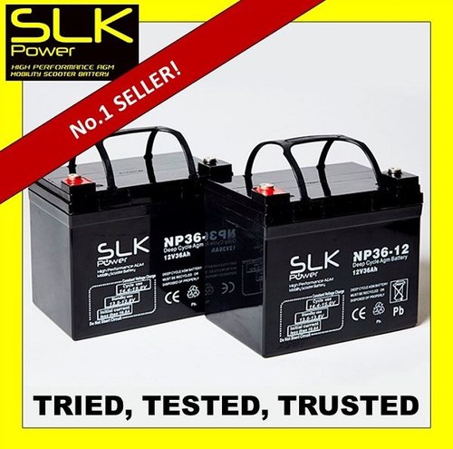 Pair 12v 36ah slk power - 12v,